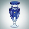 Blue Dante Lead Crystal Vase